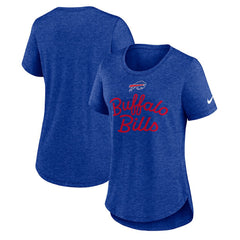 Buffalo Bills Women's Script Tri-Blend T-Shirt - Royal T-shirts