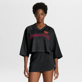Washington Commanders Women's Primetime Cropped Mesh Dri-FIT Fashion Jersey - Black Jerseys