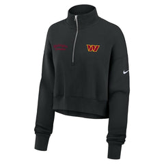 Washington Commanders Women's Primetime Phoenix Half-Zip Sweatshirt - Black Sweatshirts