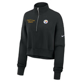 Pittsburgh Steelers Women's Primetime Phoenix Half-Zip Sweatshirt - Black Sweatshirts