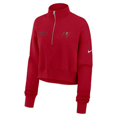 Tampa Bay Buccaneers Women's Primetime Phoenix Half-Zip Sweatshirt - Red Sweatshirts