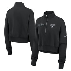 Las Vegas Raiders Women's Primetime Phoenix Half-Zip Sweatshirt - Black Sweatshirts