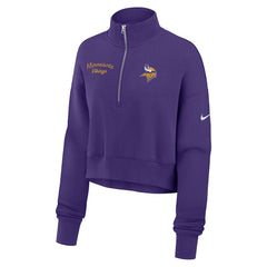 Minnesota Vikings Women's Primetime Phoenix Half-Zip Sweatshirt - Purple Sweatshirts