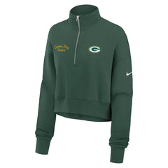 Green Bay Packers Women's Primetime Phoenix Half-Zip Sweatshirt - Green Sweatshirts