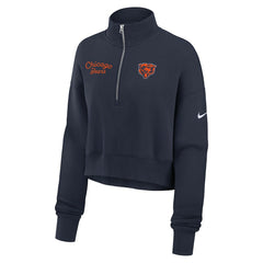 Chicago Bears Women's Primetime Phoenix Half-Zip Sweatshirt - Navy Sweatshirts