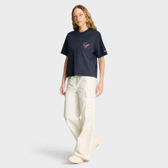 Houston Texans Women's Rewind Pocket Boxy T-Shirt - Navy T-shirts