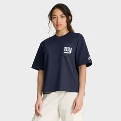 New York Giants Women's Rewind Pocket Boxy T-Shirt - Royal T-shirts