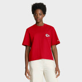 Kansas City Chiefs Women's Rewind Pocket Boxy T-Shirt - Red T-shirts