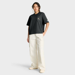 Pittsburgh Steelers Women's Rewind Pocket Boxy T-Shirt - Black T-shirts
