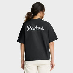 Las Vegas Raiders Women's Rewind Pocket Boxy T-Shirt - Black T-shirts