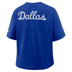 Dallas Cowboys Women's Rewind Pocket Boxy T-Shirt - Royal T-shirts