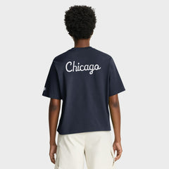 Chicago Bears Women's Rewind Pocket Boxy T-Shirt - Navy T-shirts