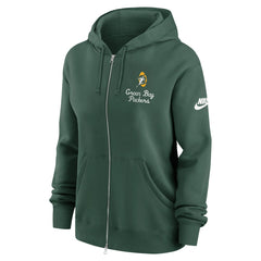 Green Bay Packers Women's Phoenix Rewind Full-Zip Hoodie - Green Hoodies