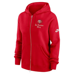 San Francisco 49ers Women's Phoenix Rewind Full-Zip Hoodie - Scarlet Hoodies