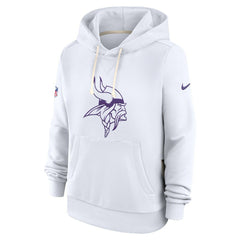 Minnesota Vikings Women's Alternate Logo Sideline Standard Issue Dri-FIT Hoodie - White Hoodies