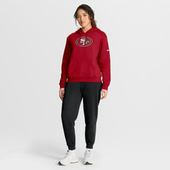 San Francisco 49ers Women's Club Fleece Hoodie - Scarlet Hoodies