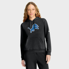 Detroit Lions Women's Club Fleece Hoodie - Black Hoodies