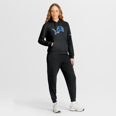 Detroit Lions Women's Club Fleece Hoodie - Black Hoodies