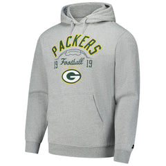 Green Bay Packers Starter Pullover Hoodie - Heather Gray Hoodies