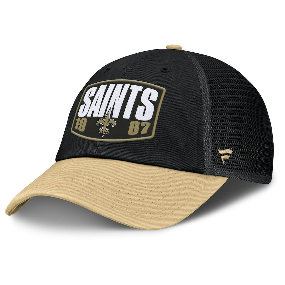 New Orleans Saints Franchise Trucker Adjustable Hat - Black/Gold Hats