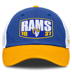 Los Angeles Rams Franchise Trucker Adjustable Hat - Royal/Gold Hats