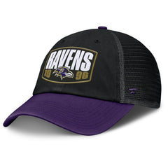 Baltimore Ravens Franchise Trucker Adjustable Hat - Black/Purple Hats