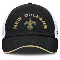 New Orleans Saints Reverse Trucker Adjustable Hat - Black/White Hats