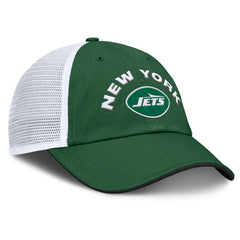 New York Jets Reverse Trucker Adjustable Hat - Green/White Hats