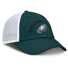 Philadelphia Eagles Reverse Trucker Adjustable Hat - Midnight Green/White Hats