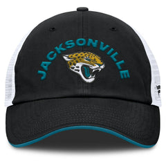 Jacksonville Jaguars Reverse Trucker Adjustable Hat - Black/White Hats