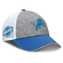 Detroit Lions Option Trucker Adjustable Hat - Gray/Blue Hats