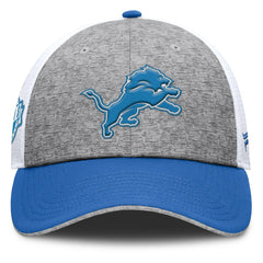 Detroit Lions Option Trucker Adjustable Hat - Gray/Blue Hats