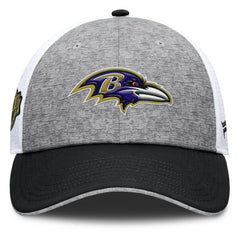 Baltimore Ravens Option Trucker Adjustable Hat - Gray/Black Hats