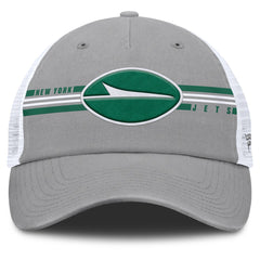 New York Jets Singleback Trucker Adjustable Hat - Gray Hats