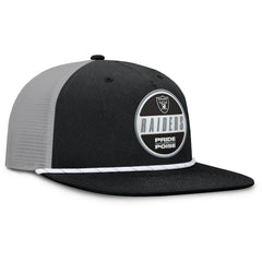 Las Vegas Raiders Edge Rush Trucker Adjustable Hat - Black/Gray Hats