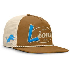 Detroit Lions Iso Rope Trucker Adjustable Hat - Brown Hats