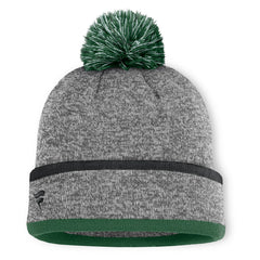 New York Jets Motion Cuffed Knit Hat with Pom - Heather Gray Hats