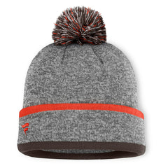 Cleveland Browns Motion Cuffed Knit Hat with Pom - Heather Gray Hats