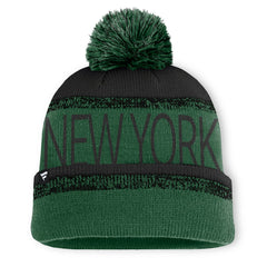 New York Jets Play Action Cuffed Knit Hat with Pom - Green/Black Hats