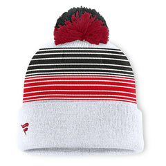 San Francisco 49ers Ghost Cuffed Knit Hat with Pom - White Hats