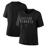 Dallas Cowboys Women's Blackout Kneel Down Legacy T-Shirt - Black T-shirts