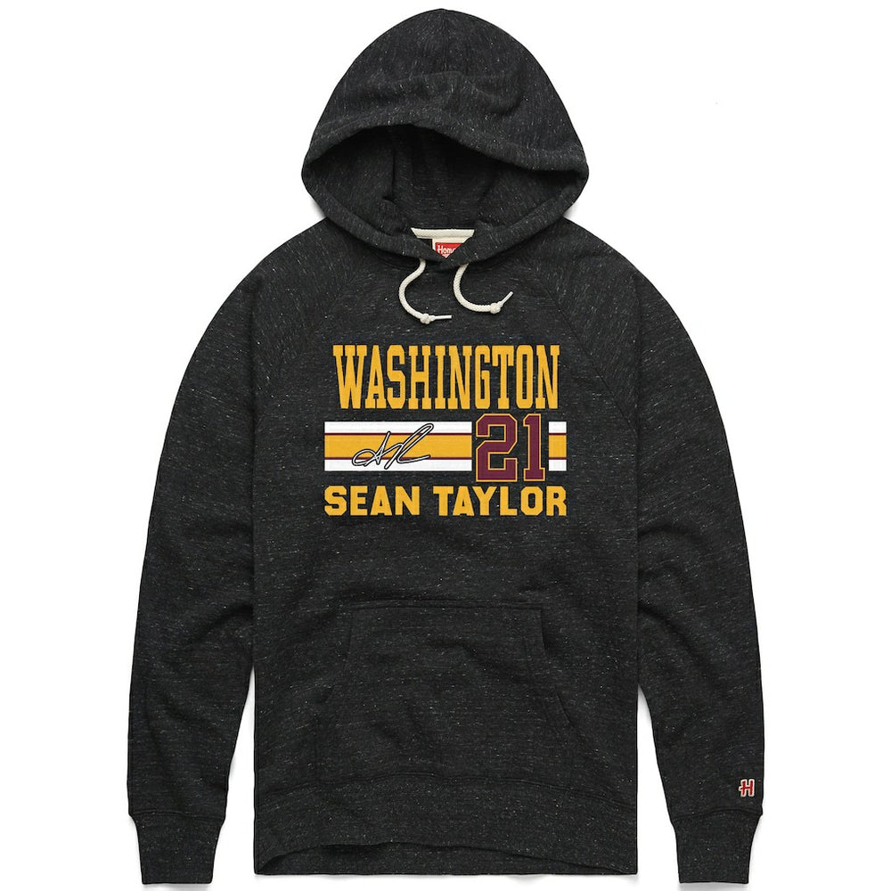 Sean Taylor Washington Commanders Homage Unisex Name & Number Tri-Blend Pullover Hoodie - Charcoal Hoodies