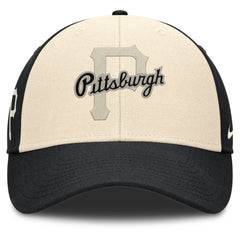 Pittsburgh Pirates Nike Statement Club Performance Adjustable Hat - Black/Natural Hats