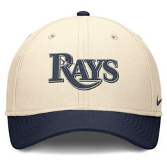 Tampa Bay Rays Nike Statement Rise Performance Flex Hat - Natural/Navy Hats