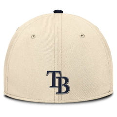 Tampa Bay Rays Nike Statement Rise Performance Flex Hat - Natural/Navy Hats