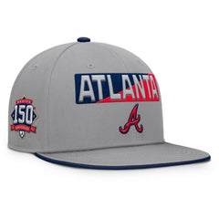 Atlanta Braves Fanatics Punchout Snapback Hat - Gray Hats