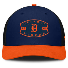 Detroit Tigers Fanatics Cutoff Adjustable Trucker Hat - Navy/Orange Hats