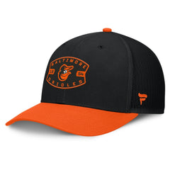 Baltimore Orioles Fanatics Cutoff Adjustable Trucker Hat - Black/Orange Hats