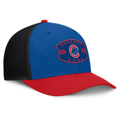 Chicago Cubs Fanatics Cutoff Adjustable Trucker Hat - Royal/Red Hats