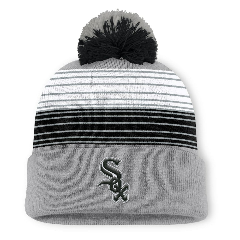 Chicago White Sox Fanatics Balk Cuffed Knit Hat with Pom - Gray Hats